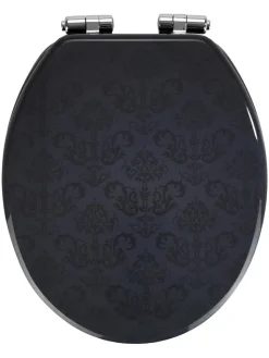 Wenko Badaccessoires<Absenkautomatik-WC-Sitz "Bellevue" in Schwarz