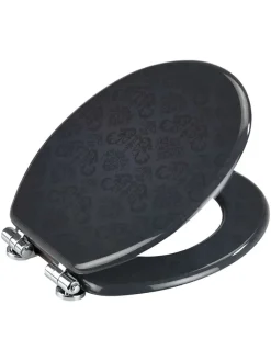 Wenko Badaccessoires<Absenkautomatik-WC-Sitz "Bellevue" in Schwarz