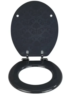 Wenko Badaccessoires<Absenkautomatik-WC-Sitz "Bellevue" in Schwarz