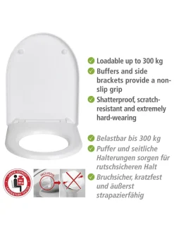 Wenko Badaccessoires<Absenkautomatik-WC-Sitz "Sindia" in Weiß