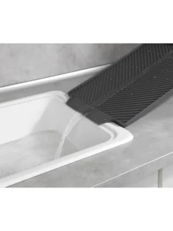 Wenko Putz- & Waschutensilien<Abtropfmatte "Linea" in Grau - (B)40 x (H)3 x (T)30 cm