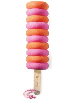 Donkey Putz- & Waschutensilien<Abwaschschwamm ''Crazy Curls'' in Orange/ Rosa - (B)6 x (H)26 x (T)6 cm