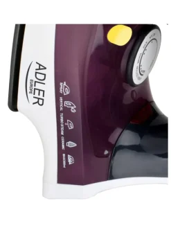 Adler Europe Bügeleisen<AD 5022 Dampfbügeleisen 3000 W mit Anti-Kalk-Funktion in Lila