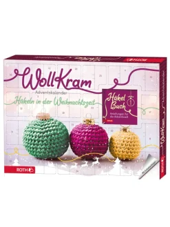 ROTH Adventskalender<Adventskalender - Wollkram - gefüllt, Häkelnadeln, Wolle, Anleitung in Bunt