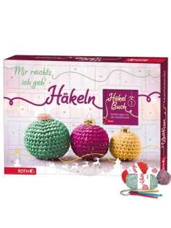 ROTH Adventskalender<Adventskalender - Wollkram - gefüllt, Häkelnadeln, Wolle, Anleitung in Bunt