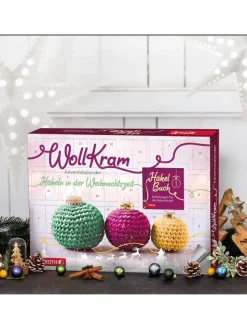 ROTH Adventskalender<Adventskalender - Wollkram - gefüllt, Häkelnadeln, Wolle, Anleitung in Bunt