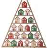 Bloomingville Adventskalender<Adventskalender ''Calvin'' in Beige/ Rot/ Grün - (B)44 x (H)61,5 x (T)6 cm