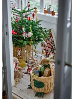 Bloomingville Adventskalender<Adventskalender ''Calvin'' in Beige/ Rot/ Grün - (B)44 x (H)61,5 x (T)6 cm