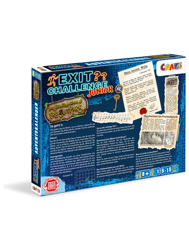 Craze Adventskalender<Adventskalender "Exit Challenge" - ab 3 Jahren