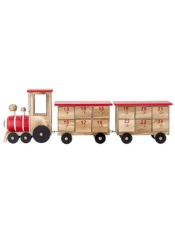 Bloomingville Adventskalender<Adventskalender ''Grunk'' in Beige - (B)46 x (H)11 x (T)9,5 cm
