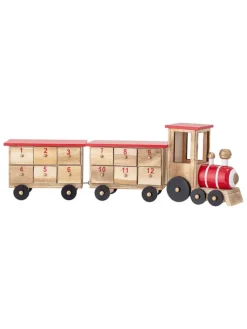 Bloomingville Adventskalender<Adventskalender ''Grunk'' in Beige - (B)46 x (H)11 x (T)9,5 cm
