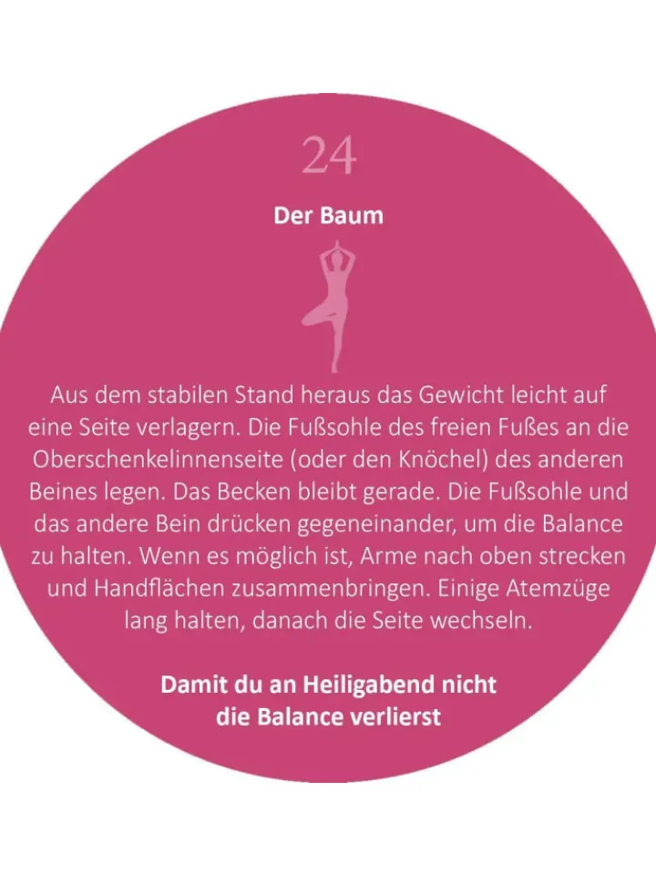 ars edition Adventskalender<Adventskalender in der Dose. 24 kleine Yoga-Auszeiten für den Advent