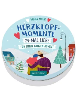 ars edition Adventskalender<Adventskalender in der Dose "Herzklopfmomente"