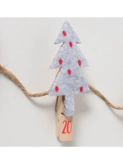 Boltze Adventskalender<Adventskalender "Monti" in Grau/ Rot/ Grün