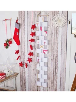 ROTH Adventskalender<Adventskalender Rohling zum Gestalten und Füllen, 24er Boxen-Kette in Weiß