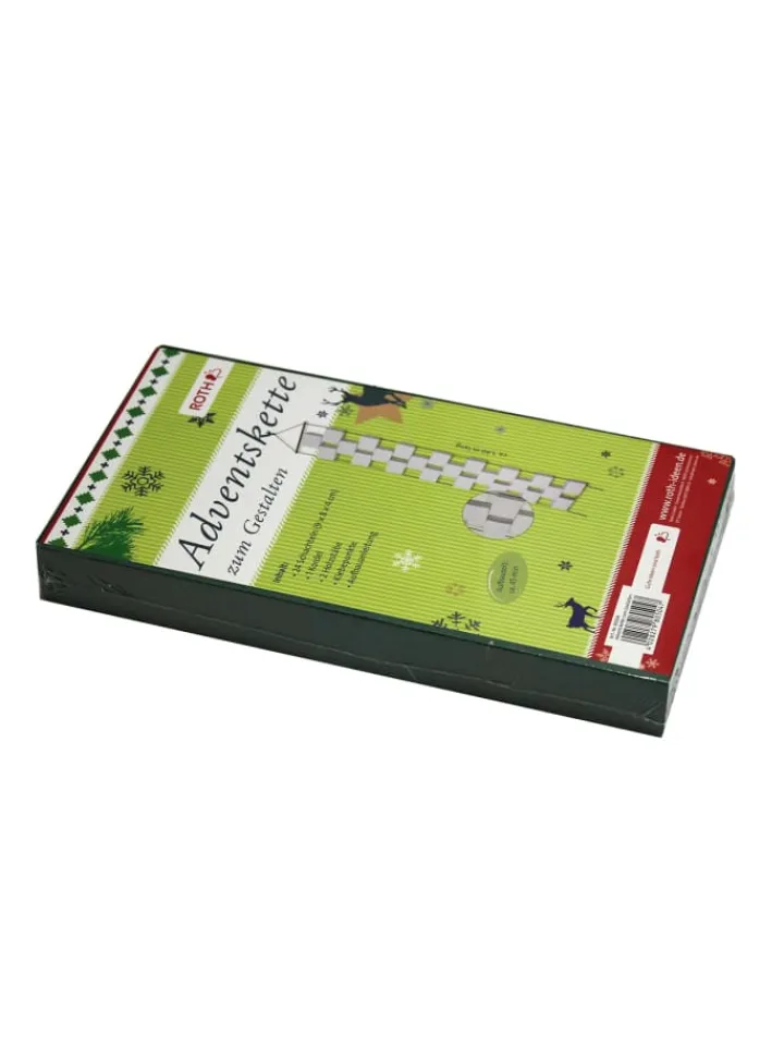 ROTH Adventskalender<Adventskalender Rohling zum Gestalten und Füllen, 24er Boxen-Kette in Weiß