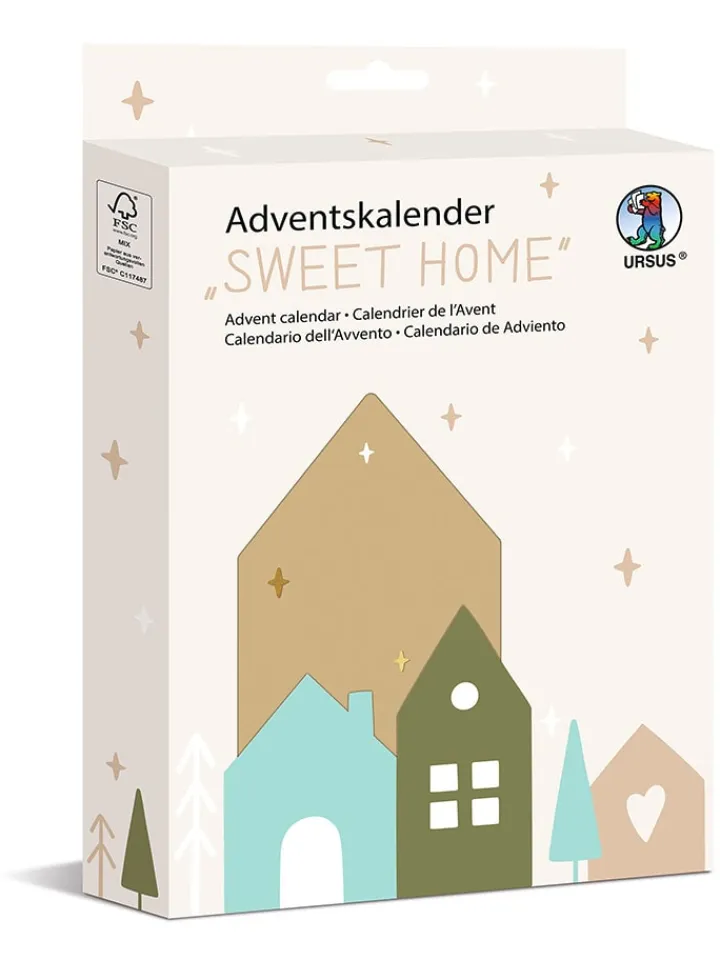 URSUS Adventskalender<Adventskalender "Sweet home" in Bunt