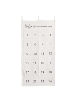 Eulenschnitt Adventskalender<Adventskalender "Vorfreude" in Creme - (L)120 x (B)60 cm