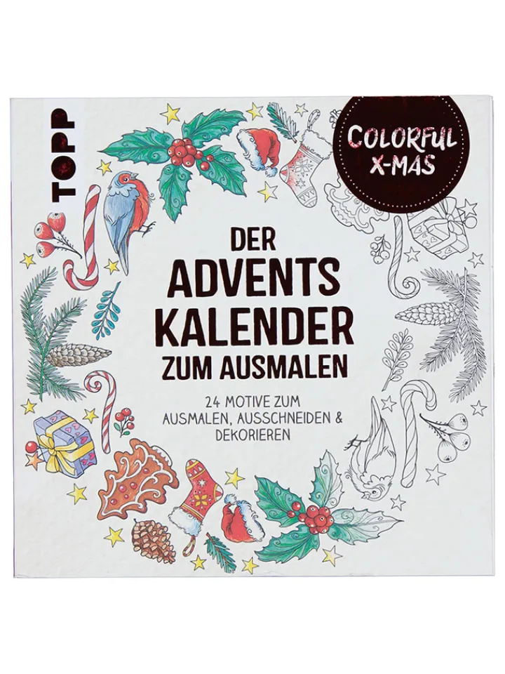 Frech Adventskalender<Adventskalender zum Ausmalen "Colorful Christmas"