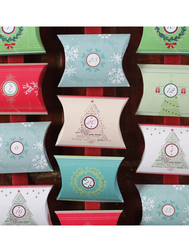 ROTH Adventskalender<Adventskalender zum Befüllen - 24er Kissenverpackungs-Kette in Bunt