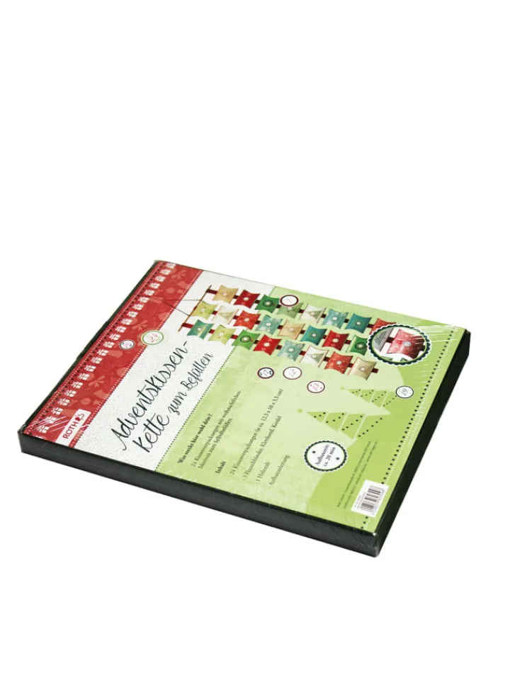 ROTH Adventskalender<Adventskalender zum Befüllen - 24er Kissenverpackungs-Kette in Bunt