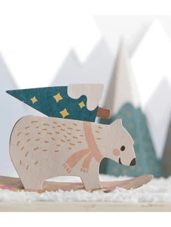 folia PAPER Kreativbedarf & Do-It-Yourself<Adventskalender-Bastelset "Village in the snow" in Hellbraun