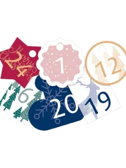 folia PAPER Adventskalender<Adventskalenderset "Basic" in Beige/ Bunt