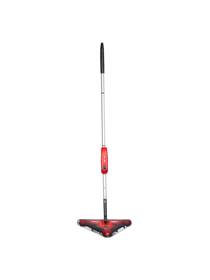 relaxdays Putz- & Waschutensilien<Akkubesen in Rot - (B)34 x (H)115 cm