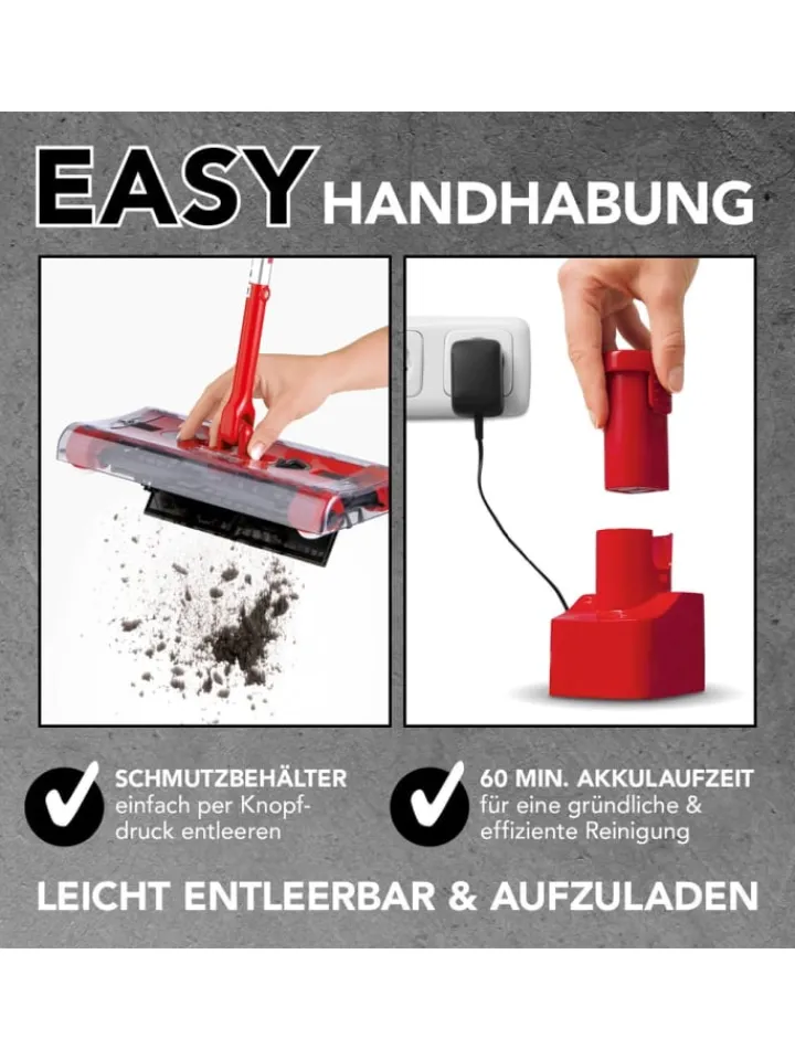 Swivel Sweeper Staubsauger<Akku-Besen G2 - kabellos und wiederaufladbar - rot