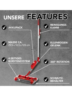 Swivel Sweeper Staubsauger<Akku-Besen G2 - kabellos und wiederaufladbar - rot