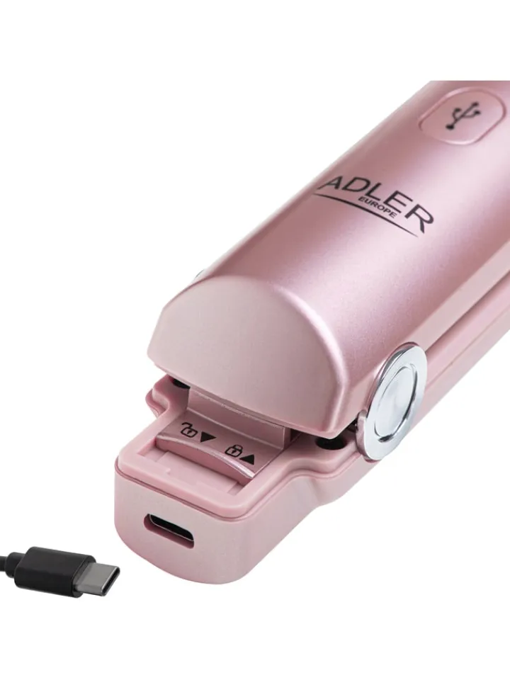 Adler Technik|Pflege & Gesundheit<Akku-Glätteisen "AD 2327" in Rosa