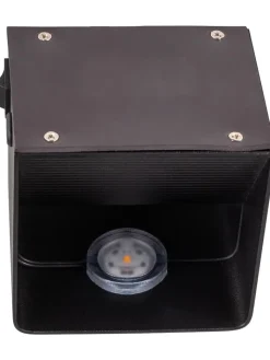 näve Wandleuchten<Akku-LED-Wandleuchte "Cube" in Schwarz - (B)10 x (H)8 x (T)10 cm