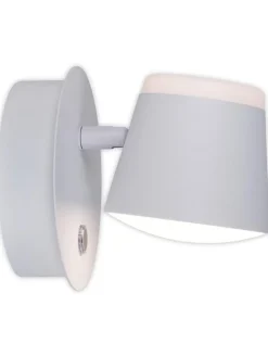 näve Wandleuchten<Akku-LED-Wandleuchte "Tondo" in Weiß - (B)14,5 cm