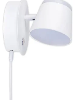 näve Wandleuchten<Akku-LED-Wandleuchte "Tondo" in Weiß - (B)14,5 cm