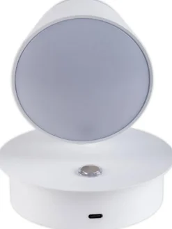 näve Wandleuchten<Akku-LED-Wandleuchte "Tondo" in Weiß - (B)14,5 cm
