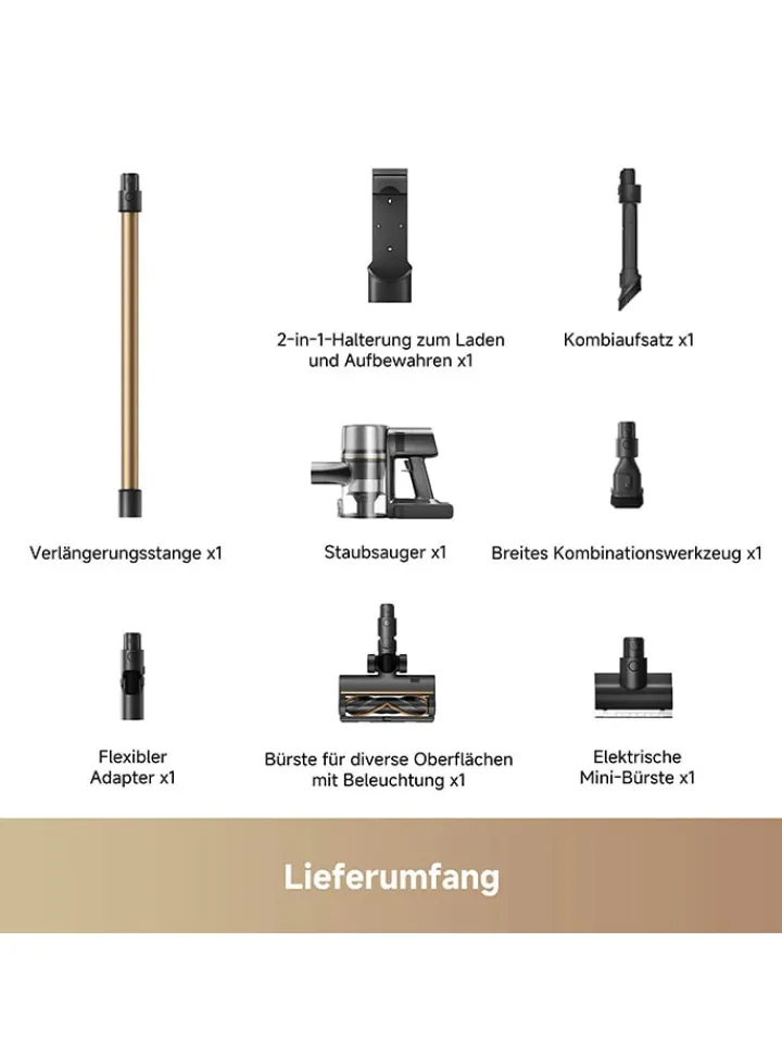 Mova Staubsauger|Klima & Haushalt<Akku-Staubsauger ''S5'' in Schwarz/ Gold