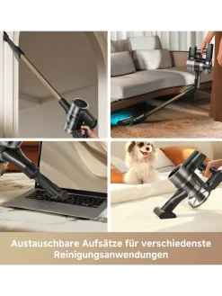 Mova Staubsauger|Klima & Haushalt<Akku-Staubsauger ''S5'' in Schwarz/ Gold