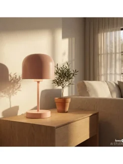 home24 Tischleuchten<Akku-Tischleuchte BREV in Rosa