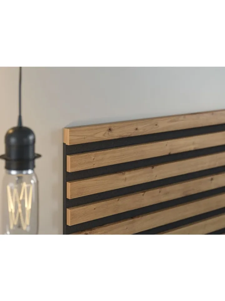 xonox.home Wanddekoration<Akustikpaneel 3er Set (B/H/T: 40x80x2 cm) in anthrazit und Eiche Nachbildung