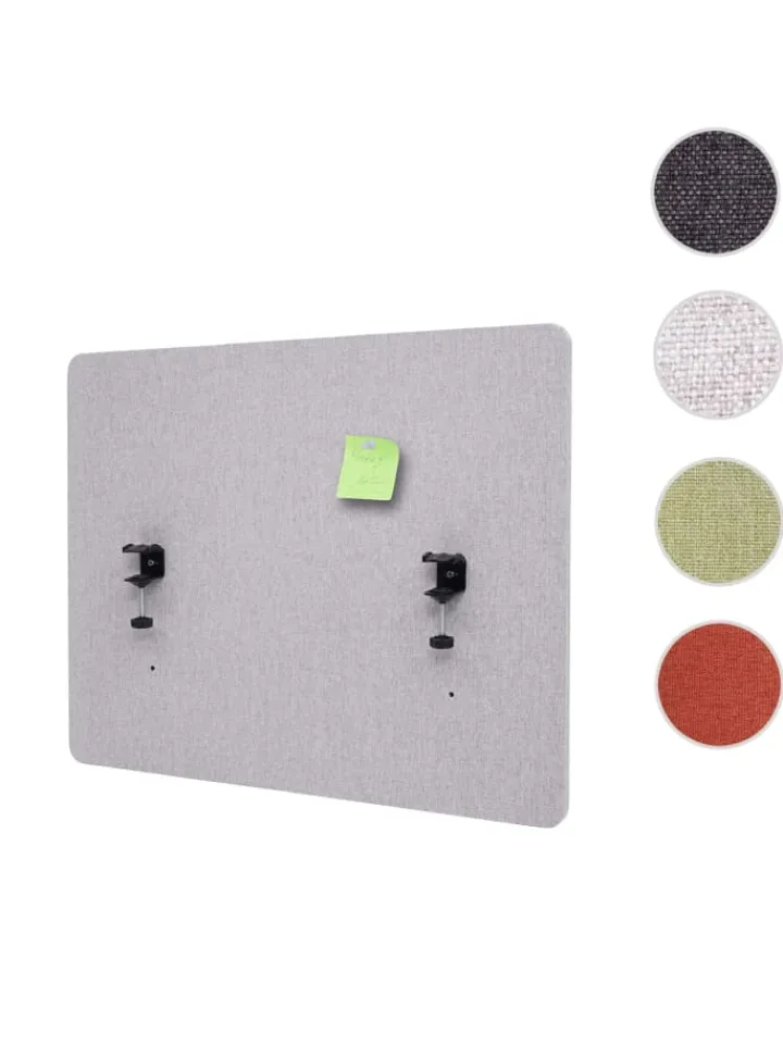 MCW Paravents<Akustik-Tischtrennwand G75, 60x75cm grau