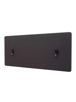 MCW Paravents<Akustik-Tischtrennwand G75, 60x140cm braun-grau