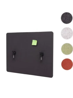 MCW Paravents<Akustik-Tischtrennwand G75, 60x75cm braun-grau