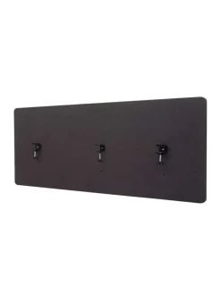 MCW Paravents<Akustik-Tischtrennwand G75, 60x160cm braun-grau