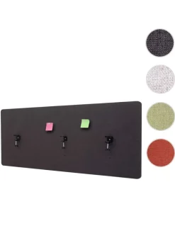 MCW Paravents<Akustik-Tischtrennwand G75, 60x160cm braun-grau