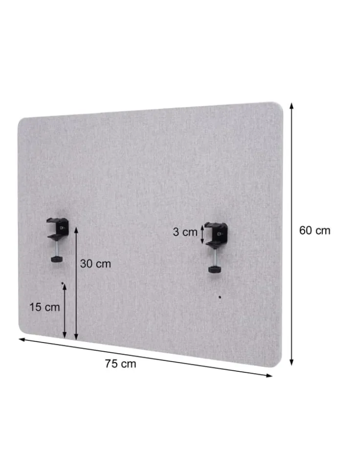 MCW Paravents<Akustik-Tischtrennwand G75, 60x75cm grün