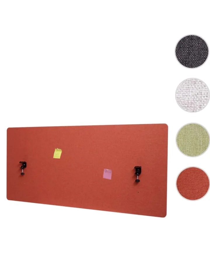 MCW Paravents<Akustik-Tischtrennwand G75, 60x140cm braun