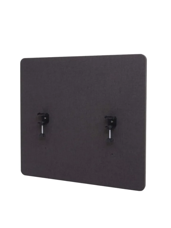MCW Paravents<Akustik-Tischtrennwand G75, 60x65cm braun-grau
