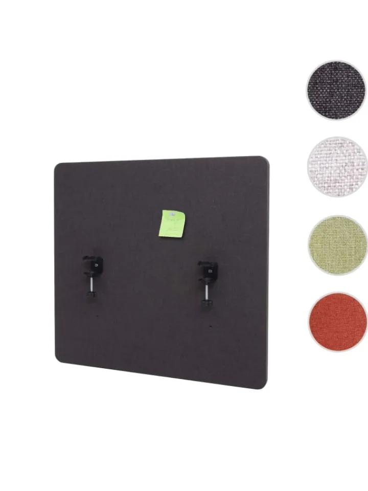 MCW Paravents<Akustik-Tischtrennwand G75, 60x65cm braun-grau