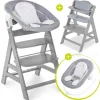 Hauck Babymöbel<Alpha Plus Grey Newborn Set - 4-tlg. Hochstuhl in grau