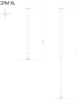 VCM Tv & Audio<Alu Projekt Beamer Deckenhalterung 220-300 cm CPM in Silber